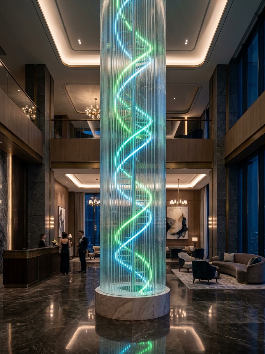 Lumenex Helix Lobby Installation
